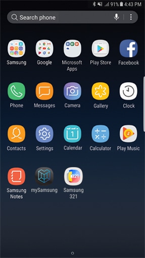 The App screen UI