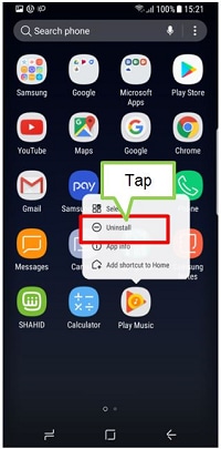 How can I uninstall downloaded applications on my Galaxy S8/S8
