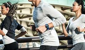 Thumbnail of person running outside wearing Gear Sport