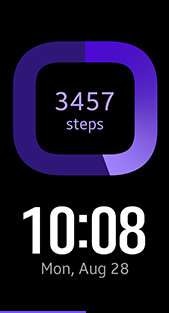 Step Count watch face in purple