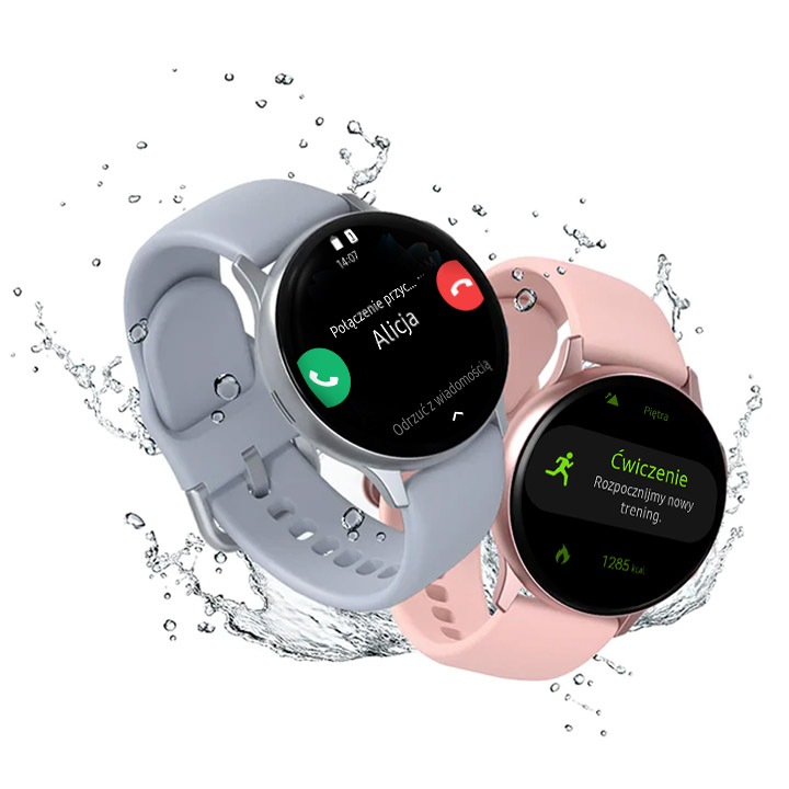 Pobijaj rekordy i śledź postępy na smartwatchu Samsung Galaxy Watch Active2 - słuchaj muzyki z telefonu, który został w domu i odbieraj powiadomienia na ekranie zegarka!