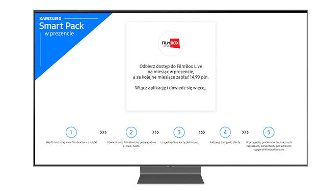 Jak włączyć Smart Pack na Samsung Smart TV - krok 3 - pobierz voucher do wybranej oferty i go aktywuj na stronie dostawcy