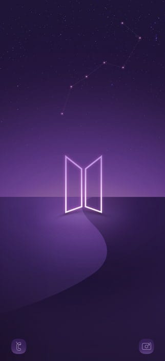 samsung phone with bts logo