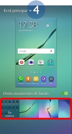 Galaxy S6 Edge Como Alterar A Imagem De Fundo Do Ecrã Samsung