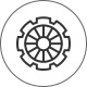 An icon that navigates to the Large Wheels feature.