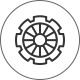 An icon that navigates to the Large Wheels feature.