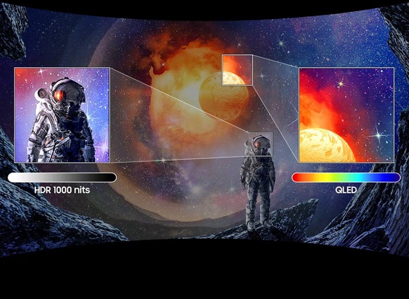 Video som visar hur färgerna blir optimerad på en QLED gaming monitor.
