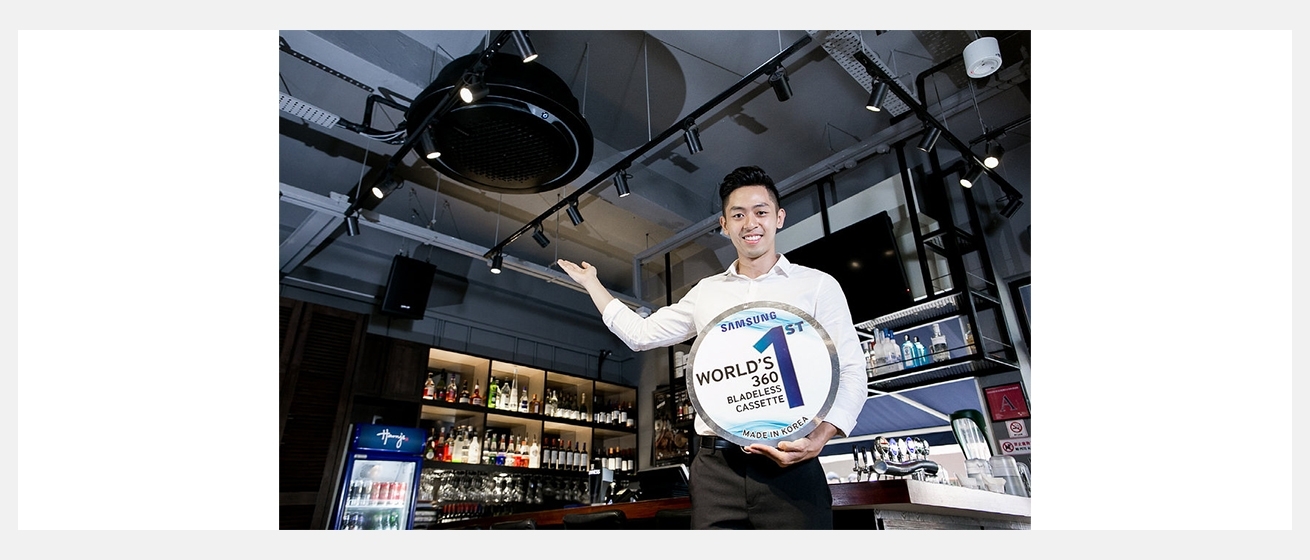 싱가포르의 젊은이들이 즐겨찾는 탄종파가(Tanjong Pagar) 지역에 위치한 레스토랑에 설치된 '시스템 에어컨 360' 제품 이미지
