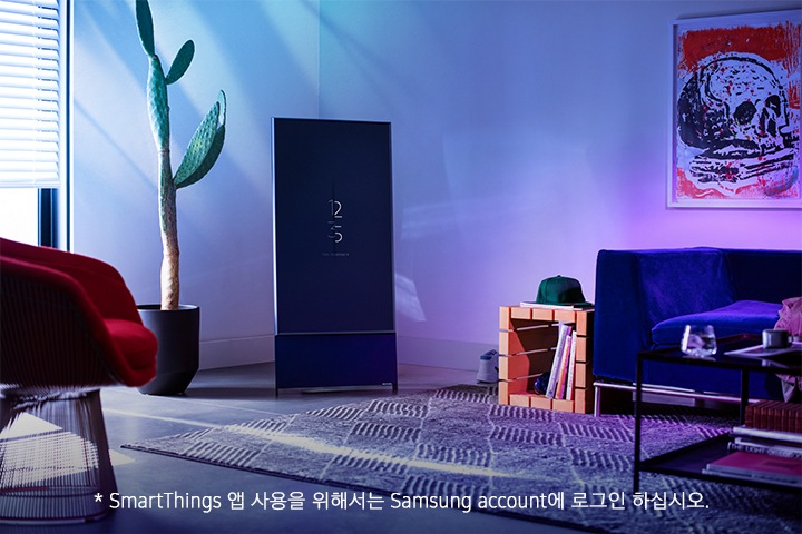 * SmartThings 앱 사용을 위해서는 Samsung account에 로그인 하십시오.