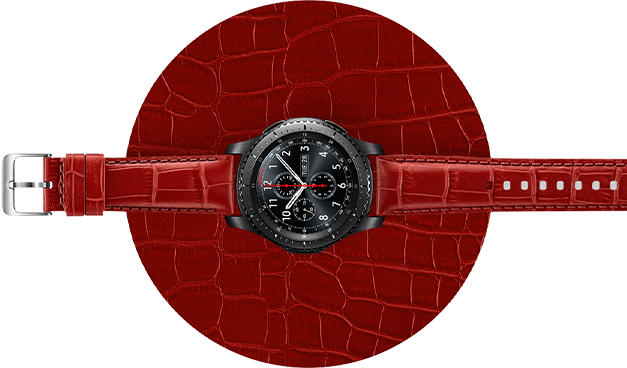 9. Alligator Grain Leather Band Red