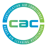 CAC (공기청정 에어컨디셔너 성능인증 제도) 인증 로고 입니다.