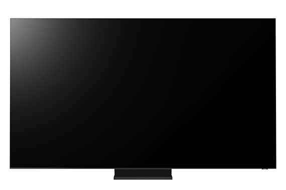 QLED TV가 스크롤 좌우 이동에 따라 360도 회전하며 제품 외관을 보여줍니다.