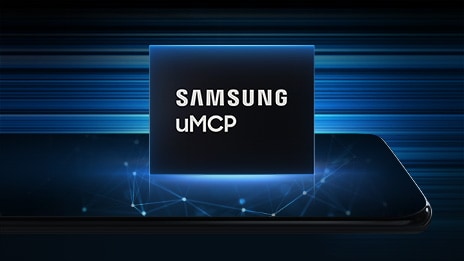 This is a picture of Samsung uMCP chip on top of a Smartphone.