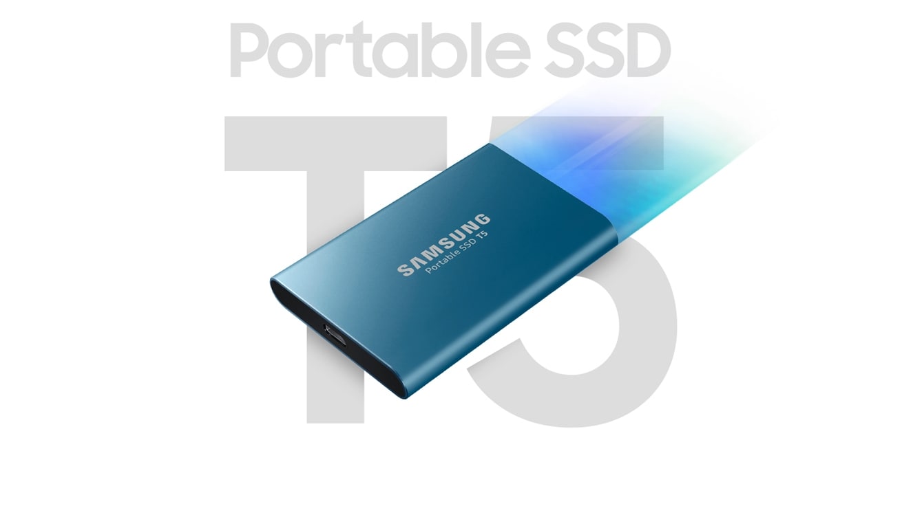 Samsung Portable 250GB SSD T5 Alluring Blue MU-PA250B/AM 