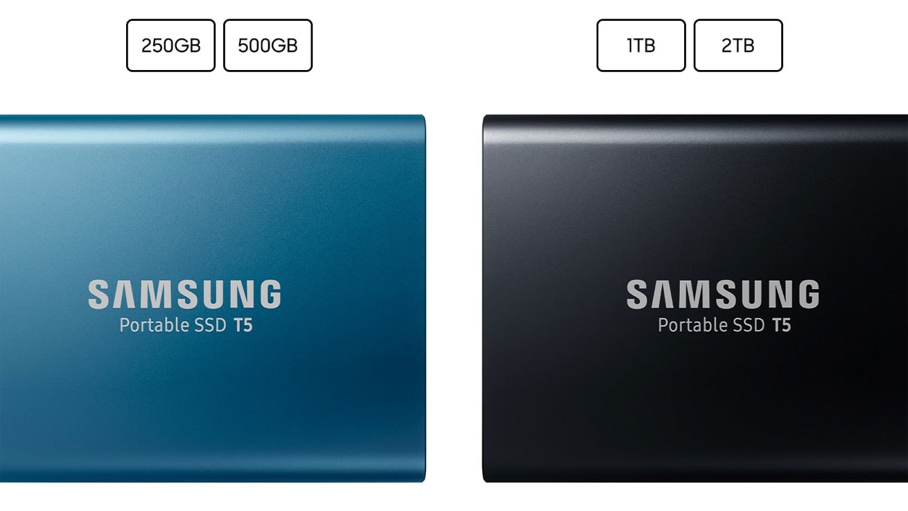 Samsung Portable SSD T5, 250GB, 500GB, Alluring blue SSD, Samsung Portable SSD T5, 1TB, 2TB, Deep black