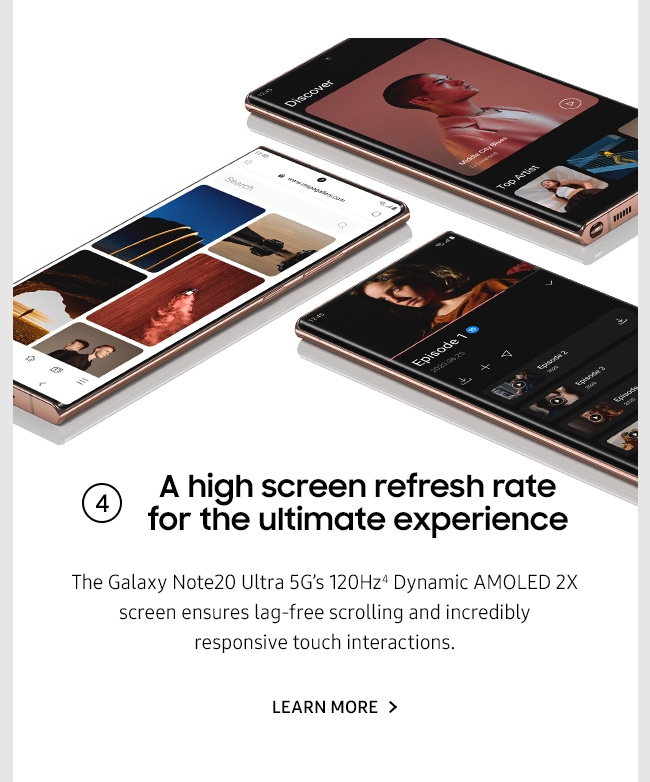 A high screen refresh rate for the ultimate experience