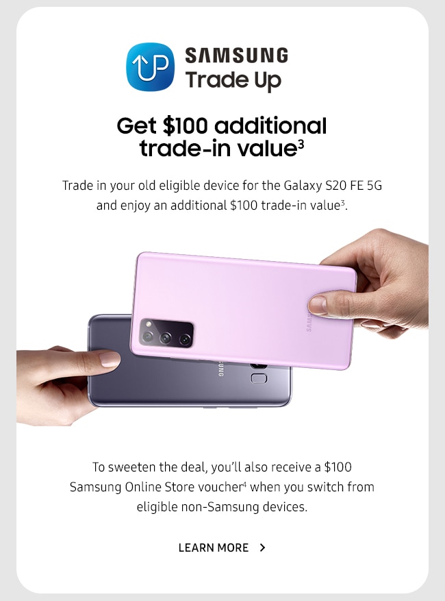 Get $100 additional trade-in value
