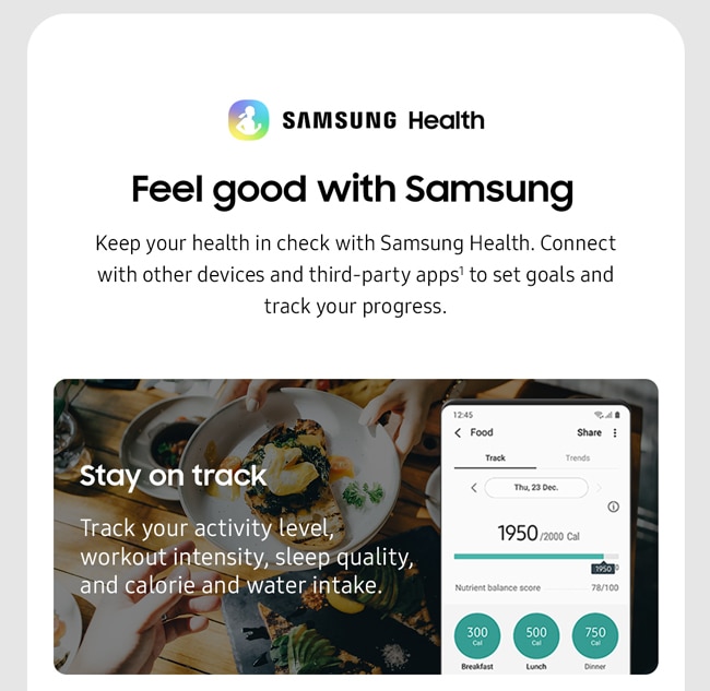 Feel good with Samsung