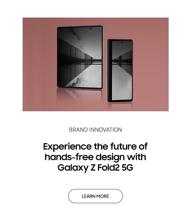 Experience the future of hands-free design with Galaxy Z Fold2 5G