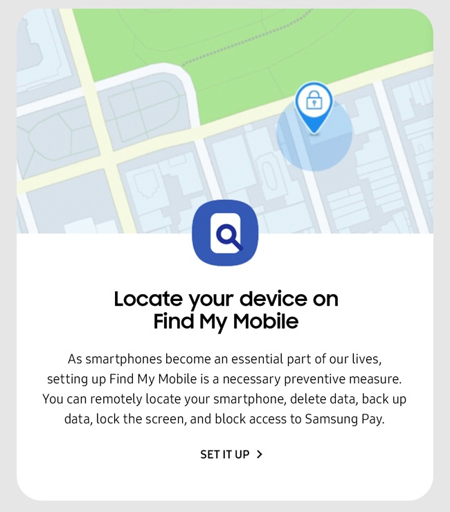 Locate your device on Find My Mobile