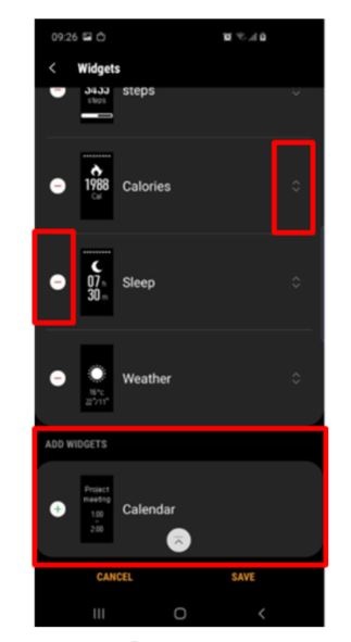 galaxy fit widgets