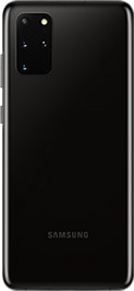 Kozmik Siyah Galaxy S20 plus'ın arkadan görünüşü