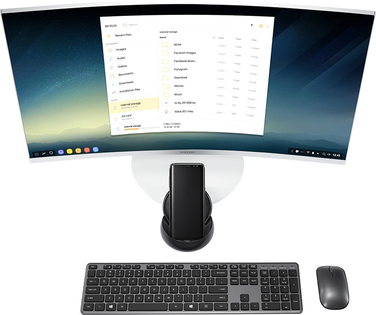 Samsung desktop. Внешний экран и клавиатура для Dex.