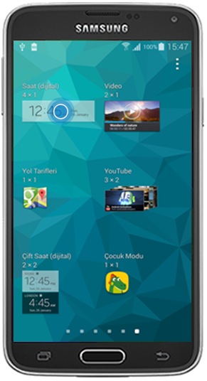 Galaxy S5 cihazında Widget nasıl ekleyebilirim?  Samsung Destek TR