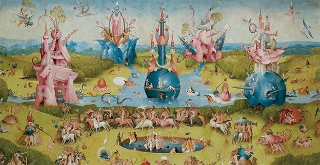 Hieronymus Bosch, The Garden of Earthly Delights Triptych (central panel). Detail (1490-1500)