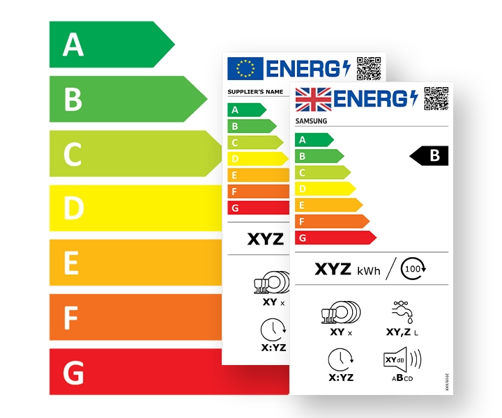Energy efficiency rating label changes Samsung UK