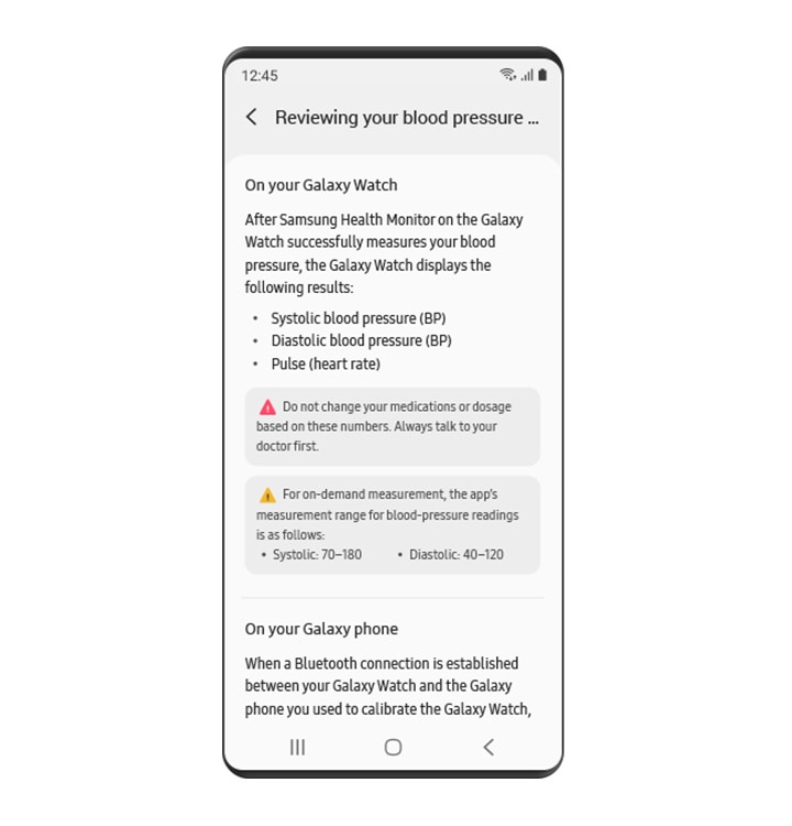 samsung app for blood pressure