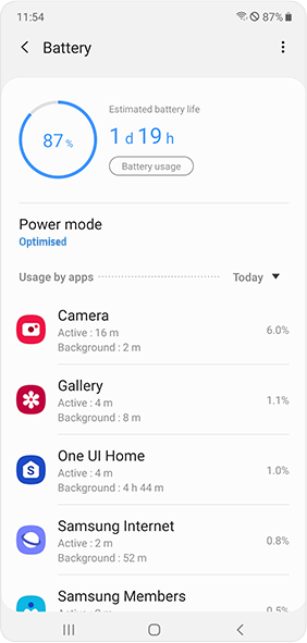 Optimisation Galaxy Battery Samsung Uk 1114