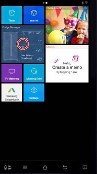 fridge hub temperature samsung freezer flexzone change support appear zone each display tap