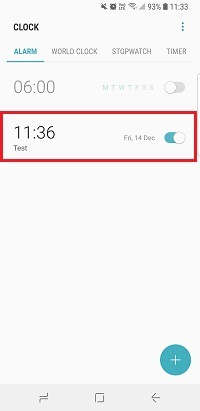 How do I set, edit and turn on or off alarms on my Samsung Galaxy