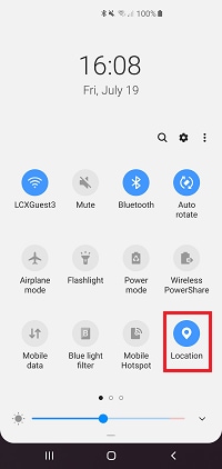 How do I switch on my location and change my location settings