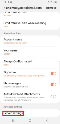 samsung galaxy email app