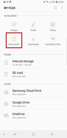 How Do I Move Content Or Apps To The Secure Folder Samsung Support Uk - choose documents