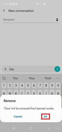 delete keyboard predictive text