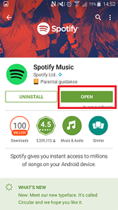 How do I get the Spotify Music app on my Samsung Galaxy device