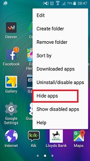 How do I hide apps on my Samsung Galaxy S5? | Samsung ...