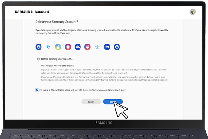 How do I set up or log into my Samsung Account on my Samsung smartphone