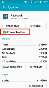 Como ativar ou desativar as notificações do aplicativo do Facebook no meu smartphone Samsung?
