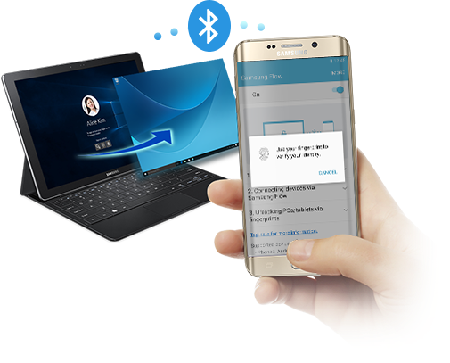 Secure PC login with Galaxy Smartphone fingerprint sensor image