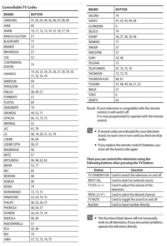 Samsung Manual Tv