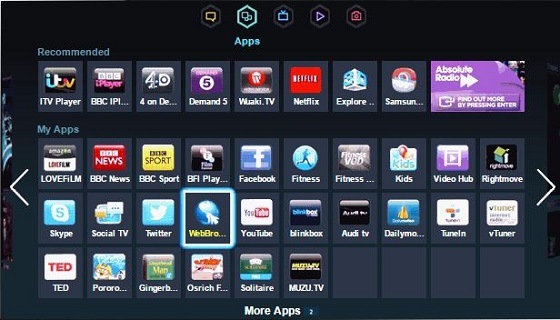 samsung smart tv browser update