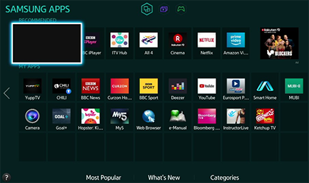 samsung tv how to download apps