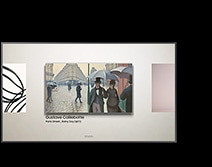 아트모드를 사용해 삼성 The Frame에 Gustave Caillebotte의 <Rainy Day> (1877)를 전시하고 있습니다.