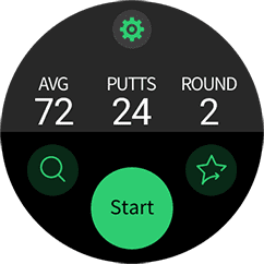 Golf Navi Pro Logo running on a Galaxy Watch Active2