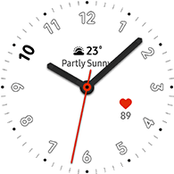 simple basic 2 type white color watchface