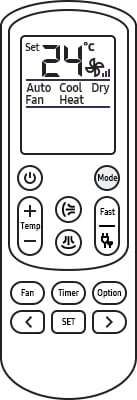 How do I use the remote control of my air conditioner